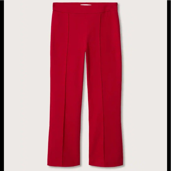Mango NWT, red color ankle pants with flare design. - Picture 4 of 5